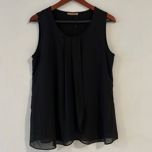 NWOT McKol Black Layered Blouse